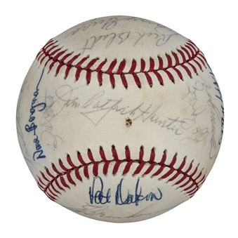 1975 New York Yankees Team Signed Baseball With 25 Signatures Including Munson (PSA/DNA)